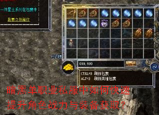 暗黑单职业私服中如何快速提升角色战力与装备获取? 暗黑单职业私服中如何快速提升角色战力与装备获取?