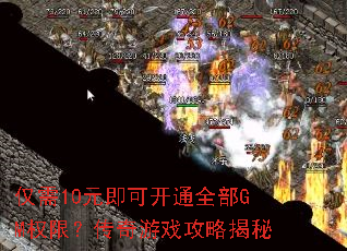仅需10元即可开通全部GM权限?传奇游戏攻略揭秘 仅需10元即可开通全部GM权限?传奇游戏攻略揭秘