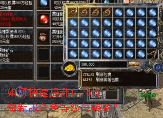 如何快速提升1.76传奇新服角色等级与装备? 如何快速提升1.76传奇新服角色等级与装备?